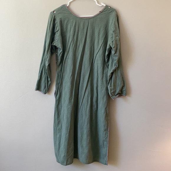 Olive Patterned Dress - Picture 3 of 4